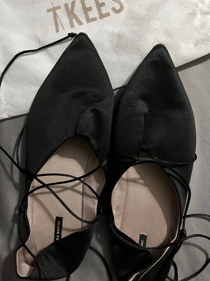 Zara Siyah Süet Stiletto Topuklu Kadın Ayakkabı - Görsel 4