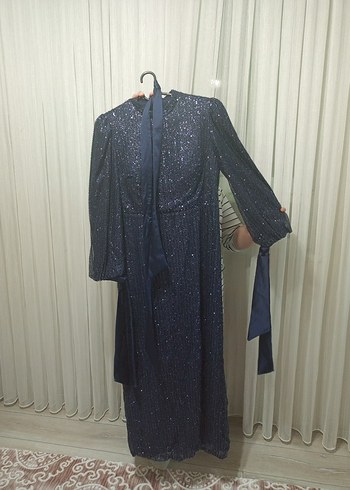 Yeni Elegans Mavi İşlemeli abiye - Görsel 7