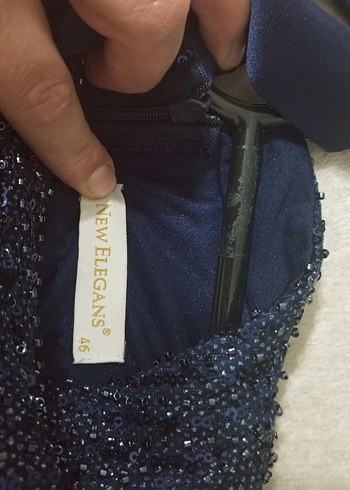 Yeni Elegans Mavi İşlemeli abiye - Görsel 8