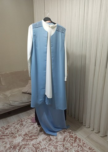 Mavi Drapeli Uzun Kollu ikili takım - Görsel 3