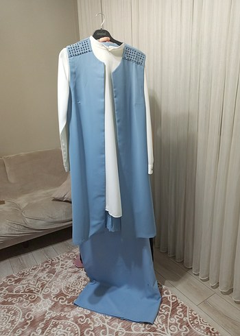 Mavi Drapeli Uzun Kollu ikili takım - Görsel 2