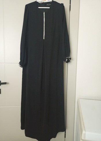 Uzun Siyah  Kadın abi'ye Elbise - Görsel 2