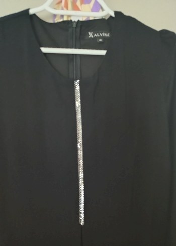 Uzun Siyah  Kadın abi'ye Elbise - Görsel 6