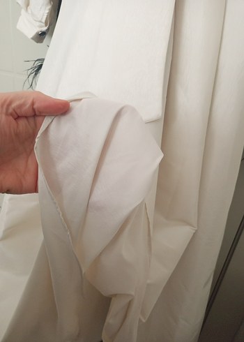 Beyaz Uzun Kollu Modern Klasik Kadın Elbise - Görsel 6