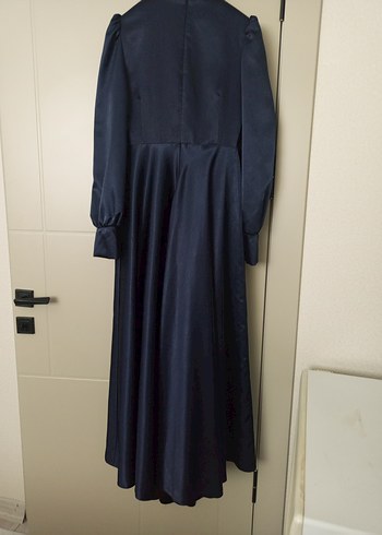 Lacivert Uzun Kollu abi'ye elbise - Görsel 6