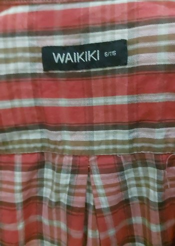 Erkek Çocuk Kırmızı Uzun Kollu Kareli Gömlek - Görsel 4