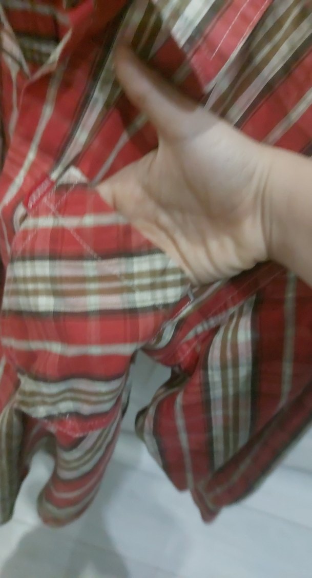 Erkek Çocuk Kırmızı Uzun Kollu Kareli Gömlek - Görsel 5