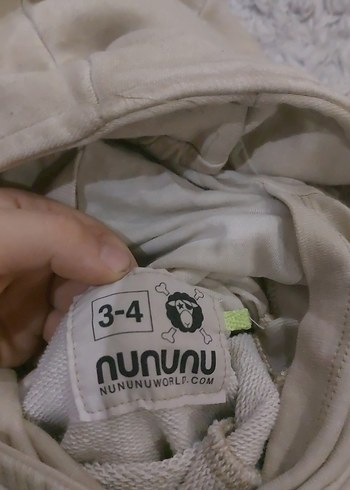 Kapüşonlu Kolsuz Bej Sweatshirt - Görsel 4