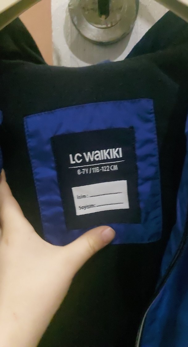 Parlak Mavi Fermuarlı Erkek Çocuk yağmurluğu - Görsel 3