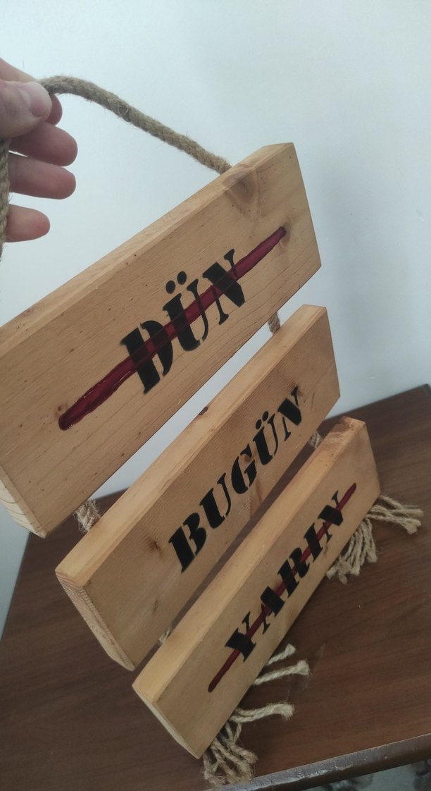 Üç Parçalı Ahşap Duvar Süsü - Görsel 3