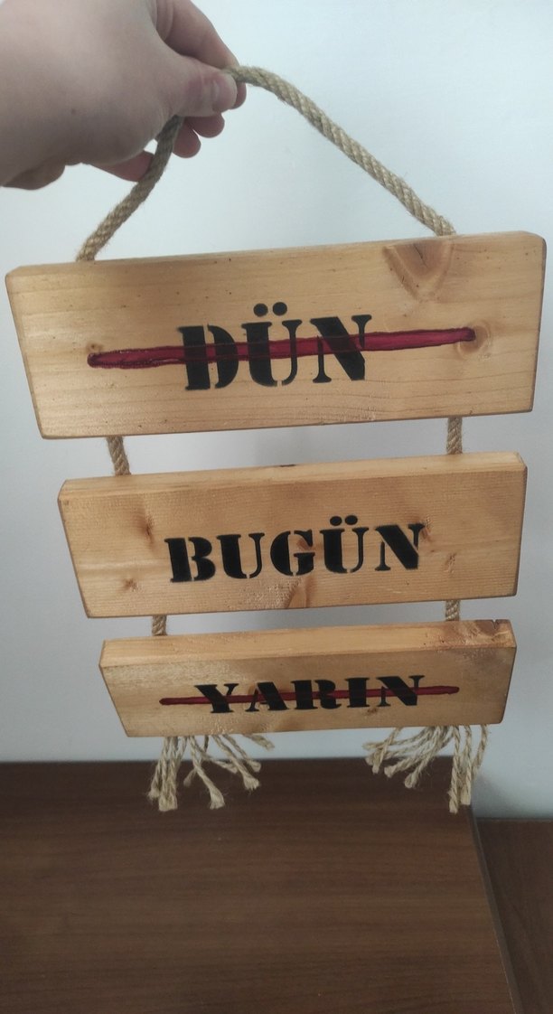 Üç Parçalı Ahşap Duvar Süsü - Görsel 2