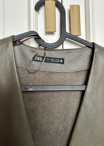 Düğmeli Kahverengi Deri Kadın Elbise - Görsel 2