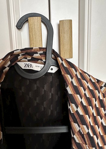 Kahverengi Yılan Desenli Pilili Uzun Kadın Kaban - Görsel 2