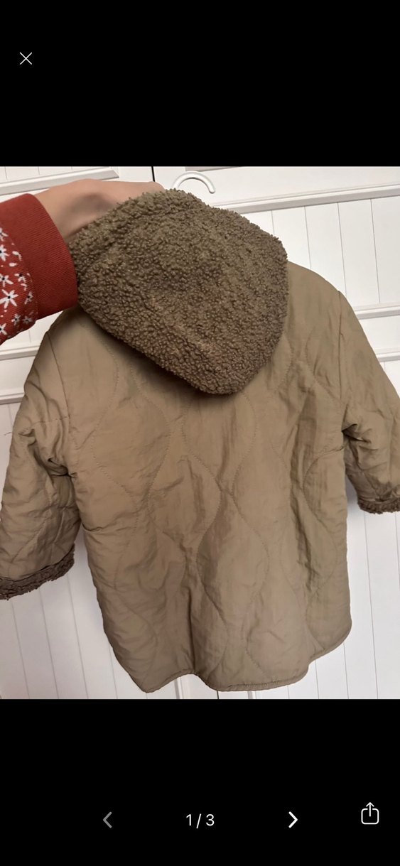 Düğmeli Kahverengi Erkek Çocuk Mont - Görsel 3