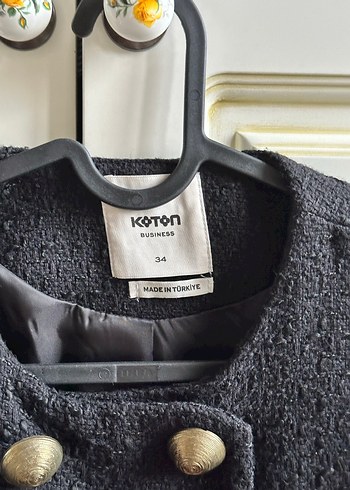 Düğmeli Gri Midi Yün Kadın Ceket - Görsel 2