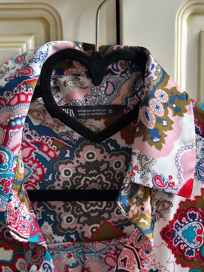 Bohem Çok Renkli Desenli Kadın Gömlek - Görsel 2