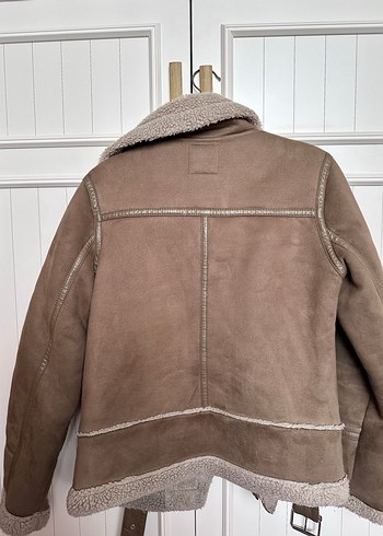 Kahverengi Süet Kürklü Kadın Ceket - Görsel 3