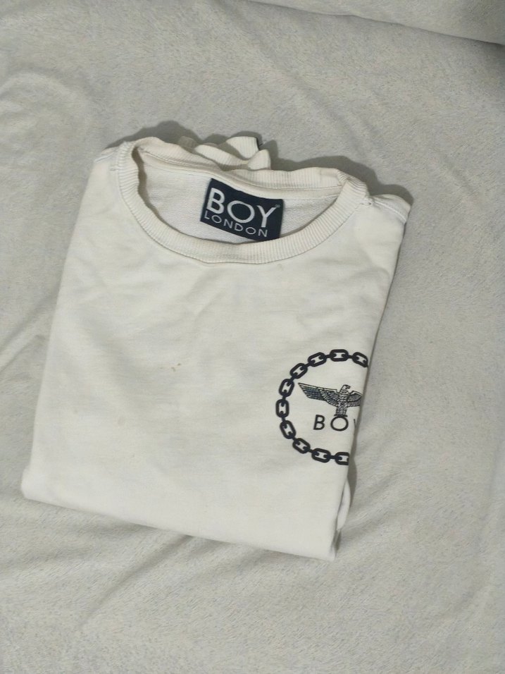 Beyaz Sweatshirt - Baskılı S - Görsel 4