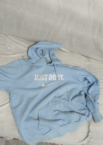 Erkek Mavi Kapüşonlu Sweatshirt - Görsel 2