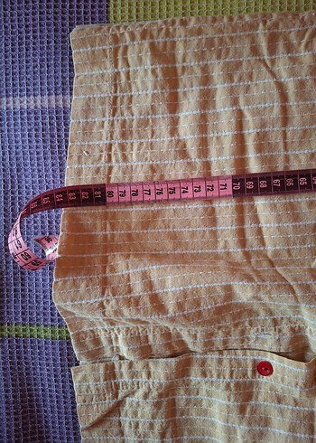 Bej Keten Düğmeli Bohem Kadın Gömlek - Görsel 7