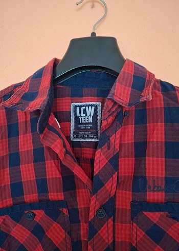 LCW TEEN Kırmızı Ekose Erkek Gömlek - Görsel 3