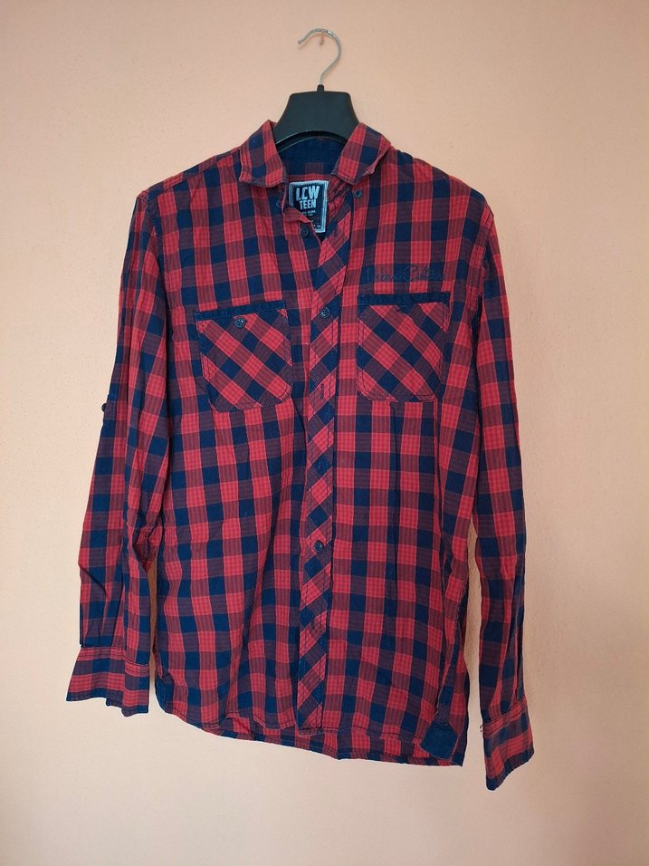 LCW TEEN Kırmızı Ekose Erkek Gömlek - Görsel 2