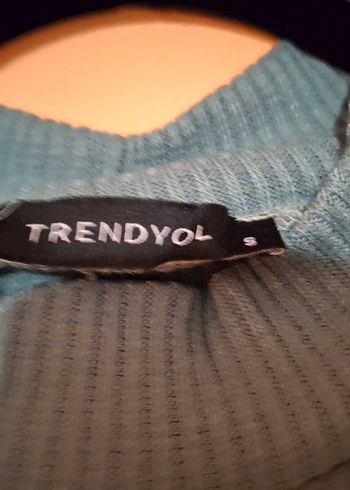 Uzun Kol, Yüksek Yakalı Turkuaz Kadın Elbise - Görsel 6