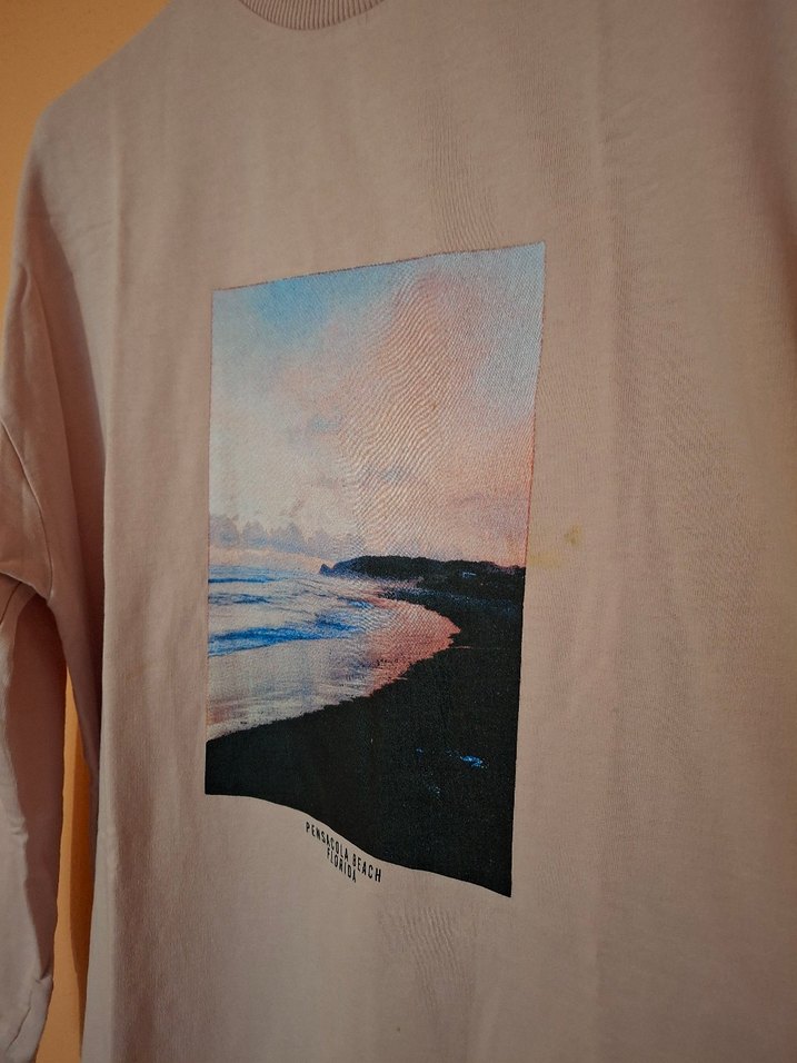 Bej Uzun Kollu Pamuklu Sweatshirt - Görsel 2