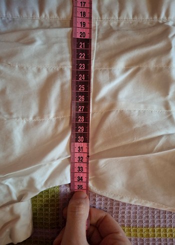 Beyaz Düğmeli Kısa Kollu Kadın Gömlek - Görsel 10