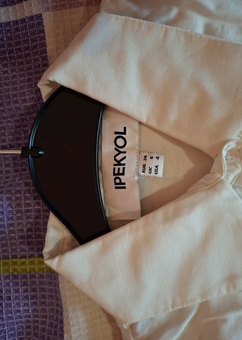 Beyaz Düğmeli Kısa Kollu Kadın Gömlek - Görsel 12