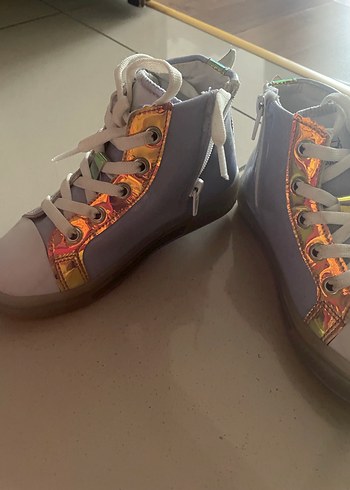 Kız Çocuk Gri Kanatlı Spor Ayakkabı - Görsel 3