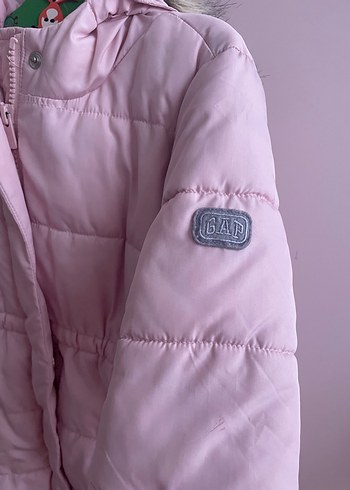 Kürklü Pembe Kız Çocuk Mont - Görsel 2