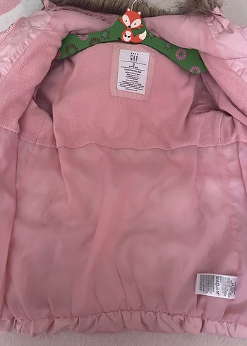 Kürklü Pembe Kız Çocuk Mont - Görsel 4