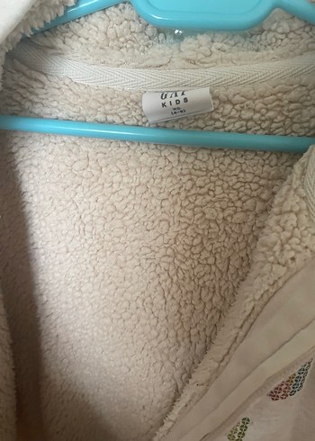 Kız Çocuk Gri Nakışlı Fermuarlı Sweatshirt - Görsel 3