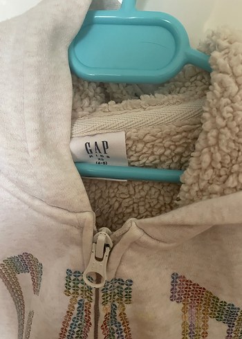 Kız Çocuk Gri Nakışlı Fermuarlı Sweatshirt - Görsel 2