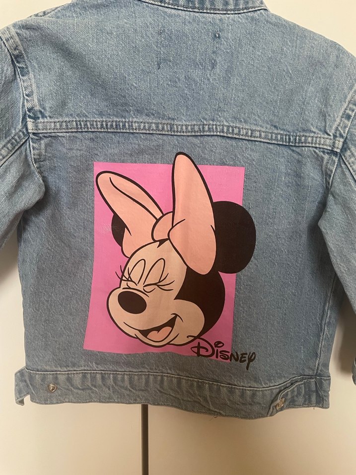 Düğmeli Kısa Kollu Mavi Denim Ceket - Görsel 2