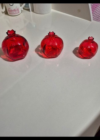 Renkli Kırmızı Nar Figürleri Seti - Görsel 3