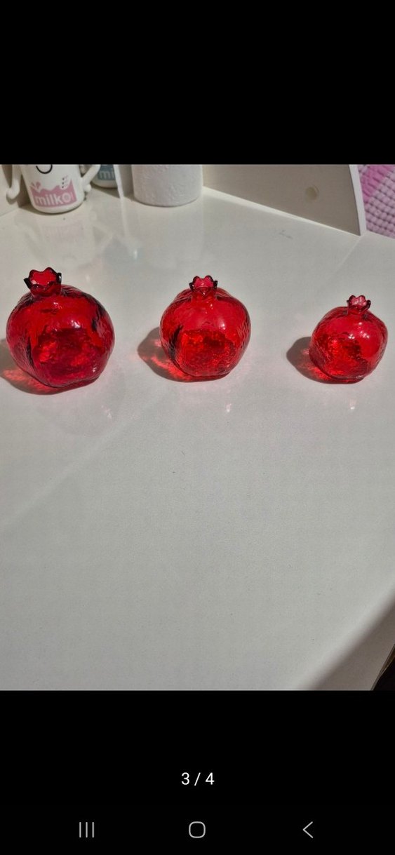 Renkli Kırmızı Nar Figürleri Seti - Görsel 3