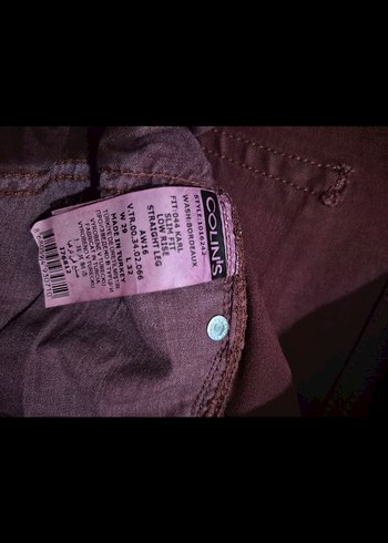 Bordo Erkek Süet Regular Fit Pantolon - Görsel 3