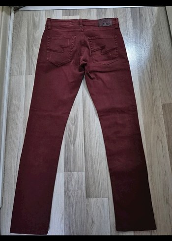 Bordo Erkek Süet Regular Fit Pantolon - Görsel 2