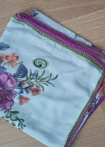 Çiçek Desenli Fırfırlı Çok Renkli Kadın Fuları - Görsel 12