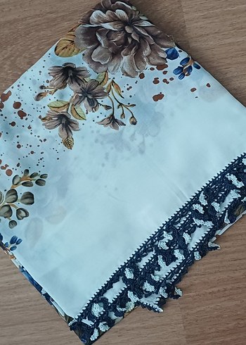 Çiçek Desenli Fırfırlı Çok Renkli Kadın Fuları - Görsel 11