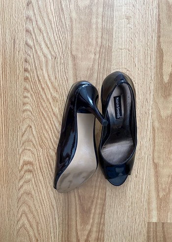 Marco Ferretti Siyah Parlak Platform Topuklu Stiletto - Görsel 4