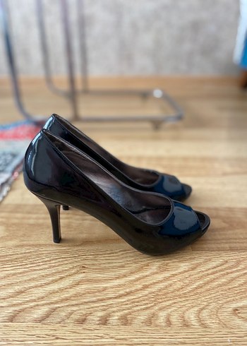 Marco Ferretti Siyah Parlak Platform Topuklu Stiletto - Görsel 3