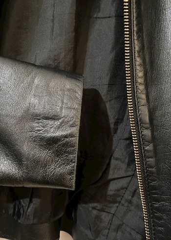 Yargıcı Siyah Deri Biker Ceket - Görsel 4