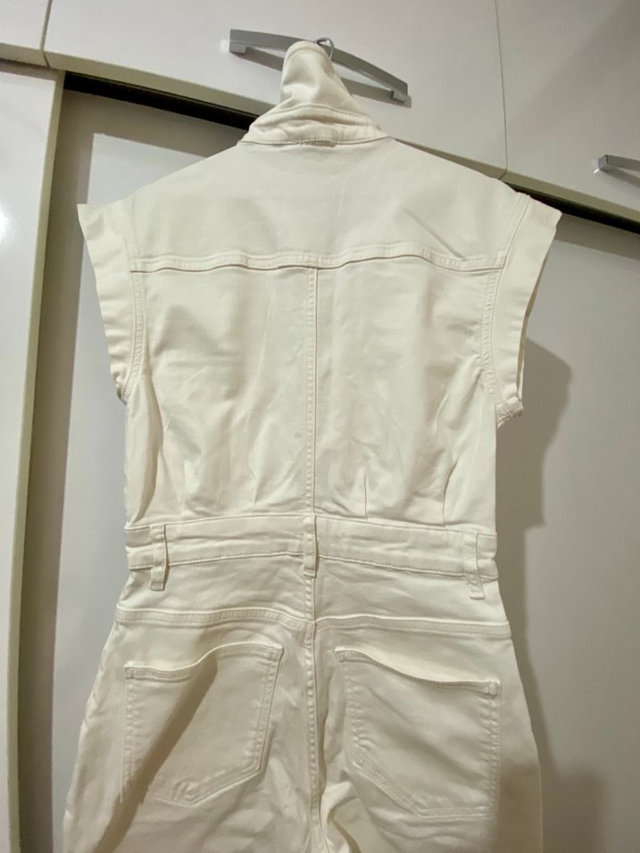 Network Beyaz Kemerli Kadın Midi Tulum - Görsel 3