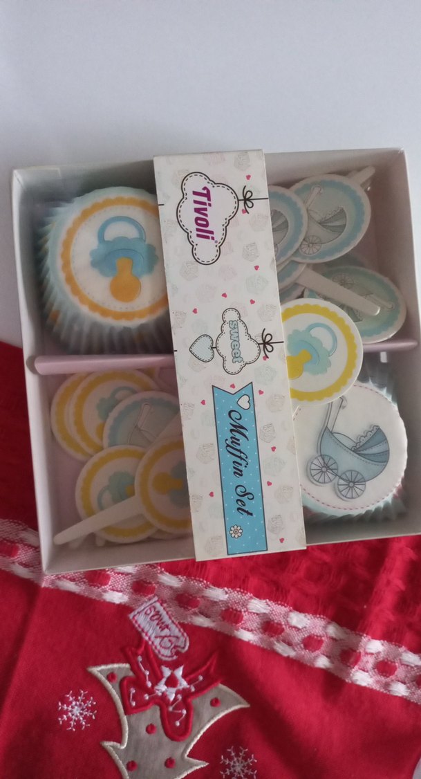 Mavi Pastel Desenli Muffin Seti - Görsel 3