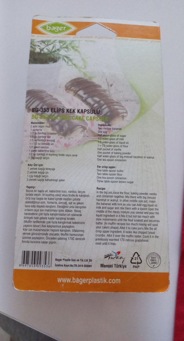 Renkli Pembe Elips Kek Kapsülü - Görsel 2