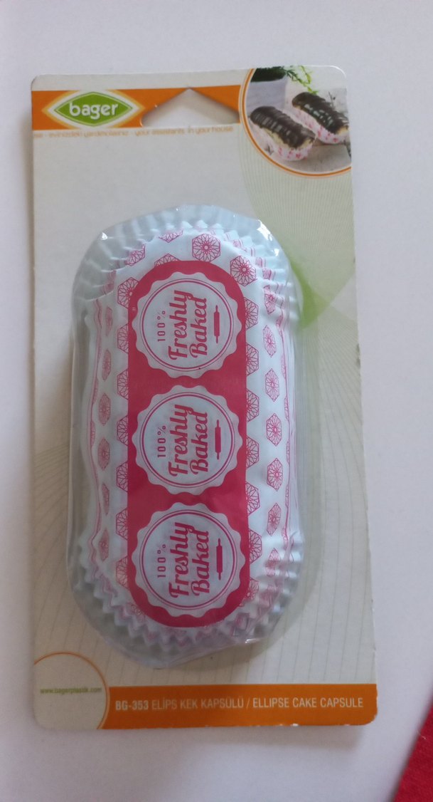 Renkli Pembe Elips Kek Kapsülü - Görsel 3