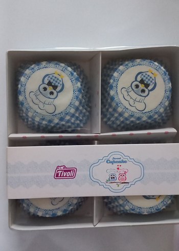 Mavi Renkli Baykuş Desenli Kek Kalıbı Seti - Görsel 3